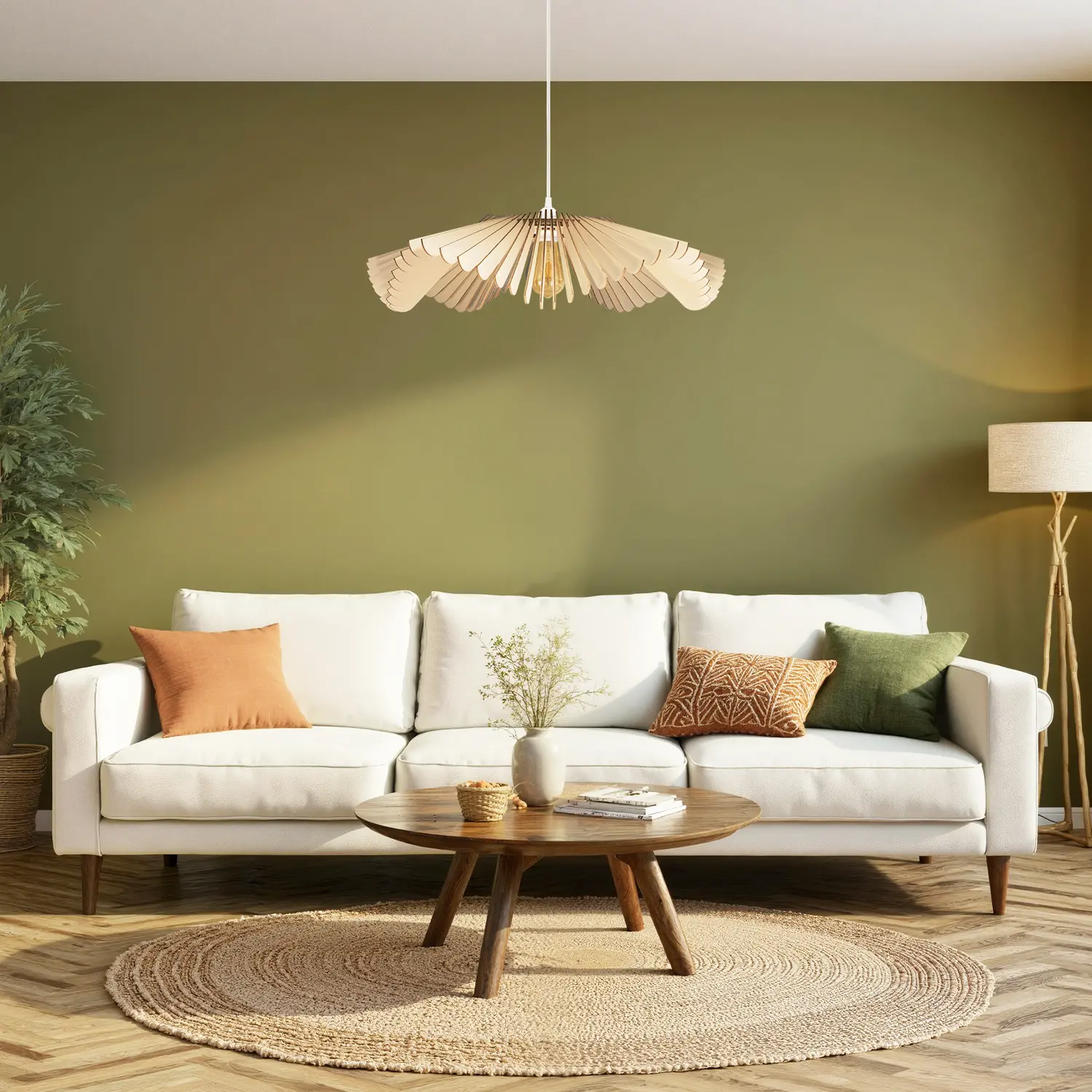 Suspension design bois florale Rose x Atelier Loupiote Suspension design bois florale Rose x Atelier Loupiote – Image 7