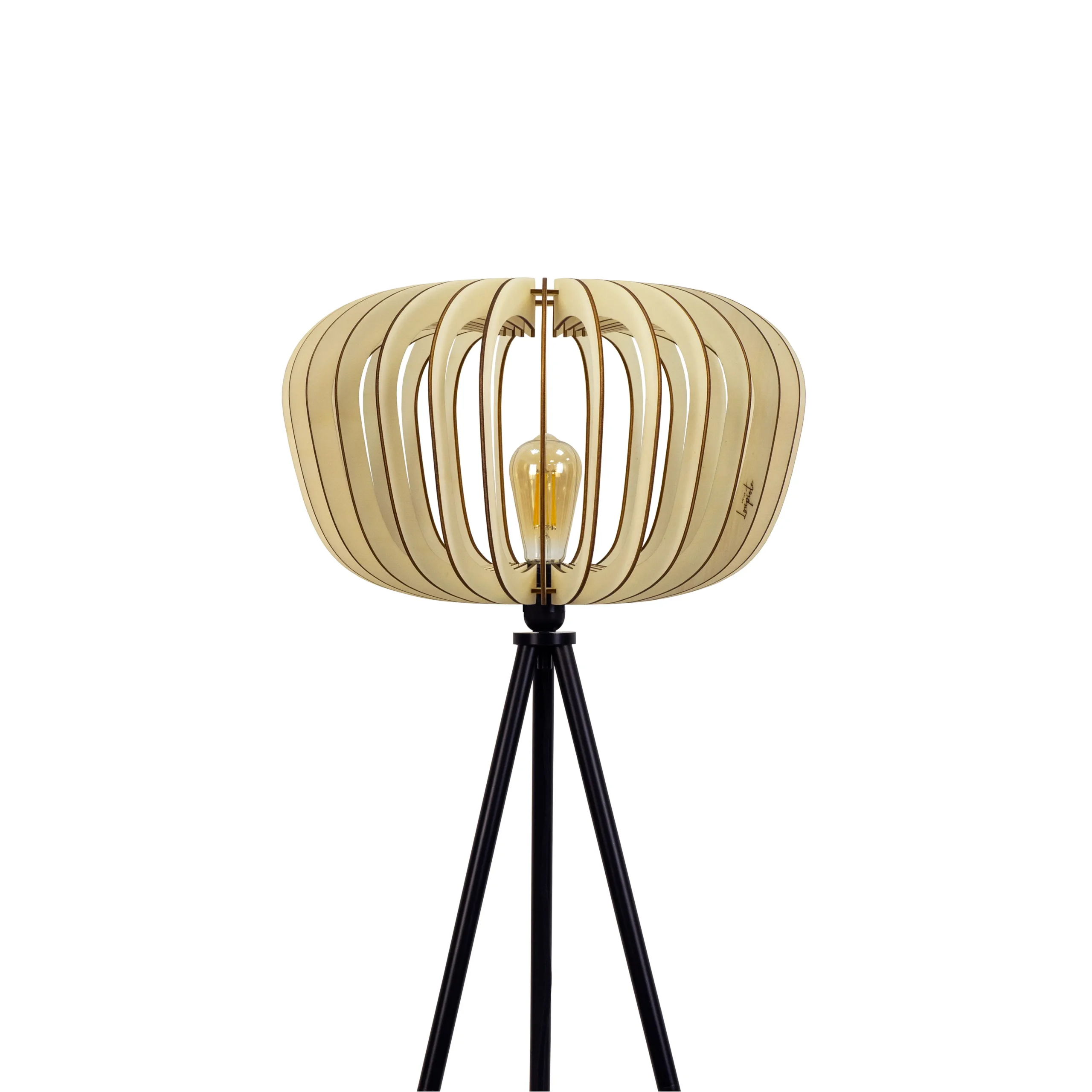 Lampadaire en bois Agathe avec abat-jour cage x Atelier Loupiote Lampadaire en bois Agathe avec abat-jour cage x Atelier Loupiote – Image 8