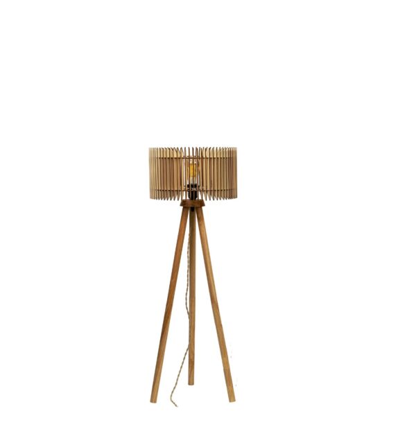 Lampe en bois : lampes à poser, lampadaires et luminaires Lampadaire design en bois Apollon x Atelier Loupiote – vue 2