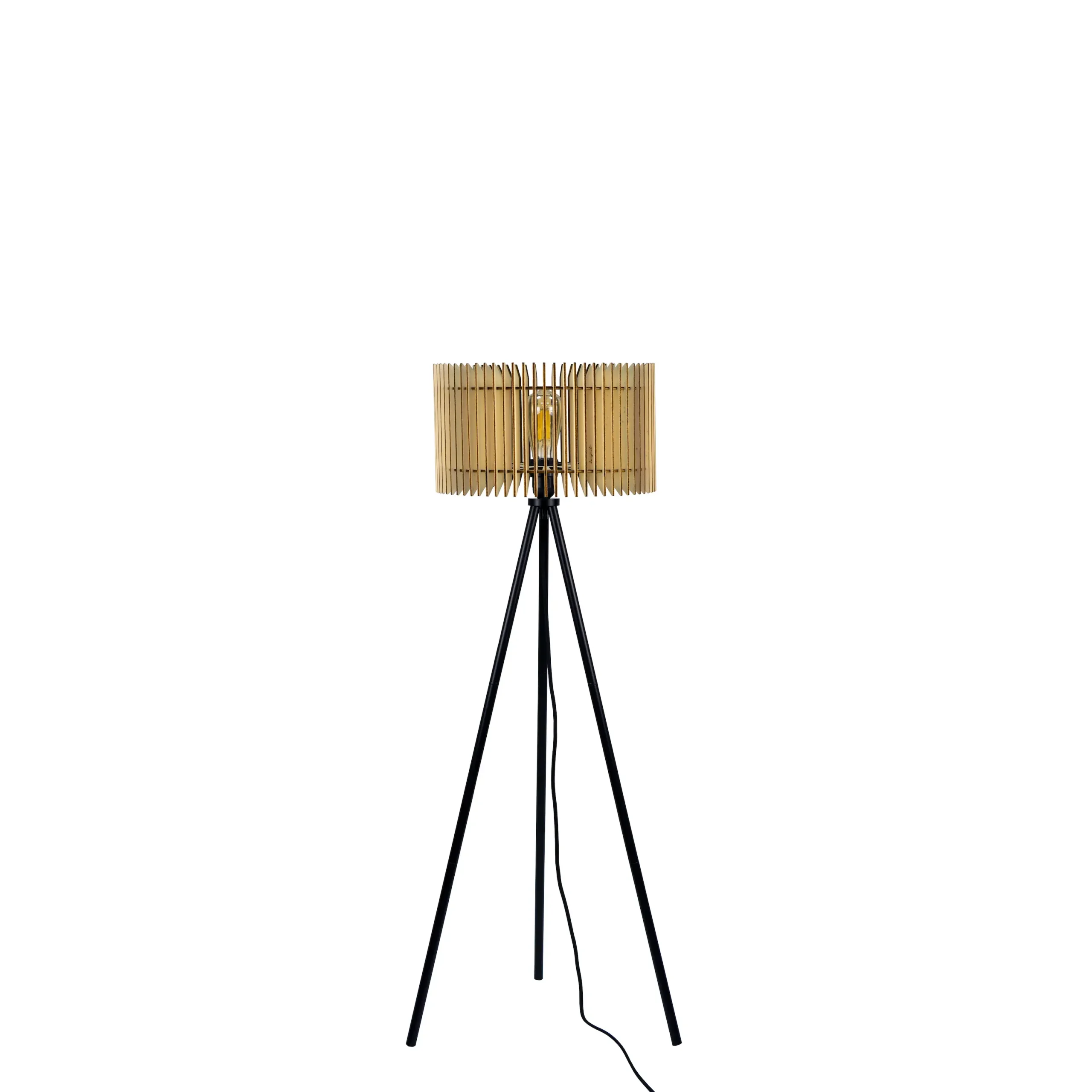 Lampadaire design en bois Apollon x Atelier Loupiote