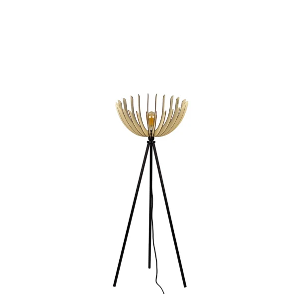Lampe en bois : lampes à poser, lampadaires et luminaires Lampadaire en bois moderne Athéna x Atelier Loupiote – vue 2
