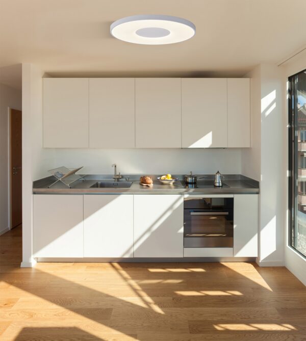 plafonnier rond bois coin mantra ambiance