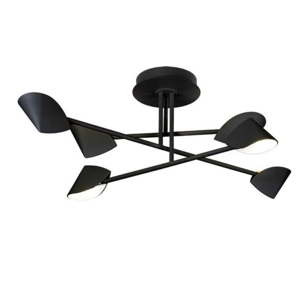 plafonnier rond noir capuccina 90cm