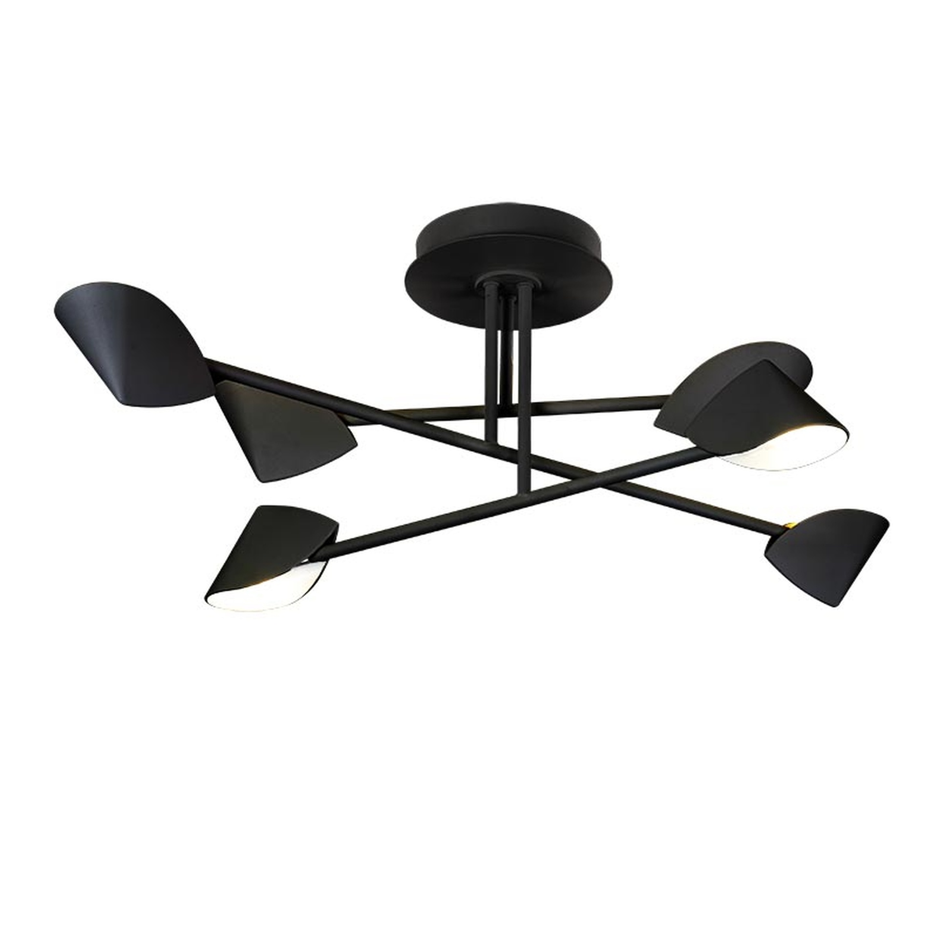 plafonnier rond noir capuccina 90cm