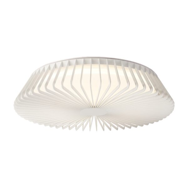 plafonnier led bois himalaya 63cm blanc