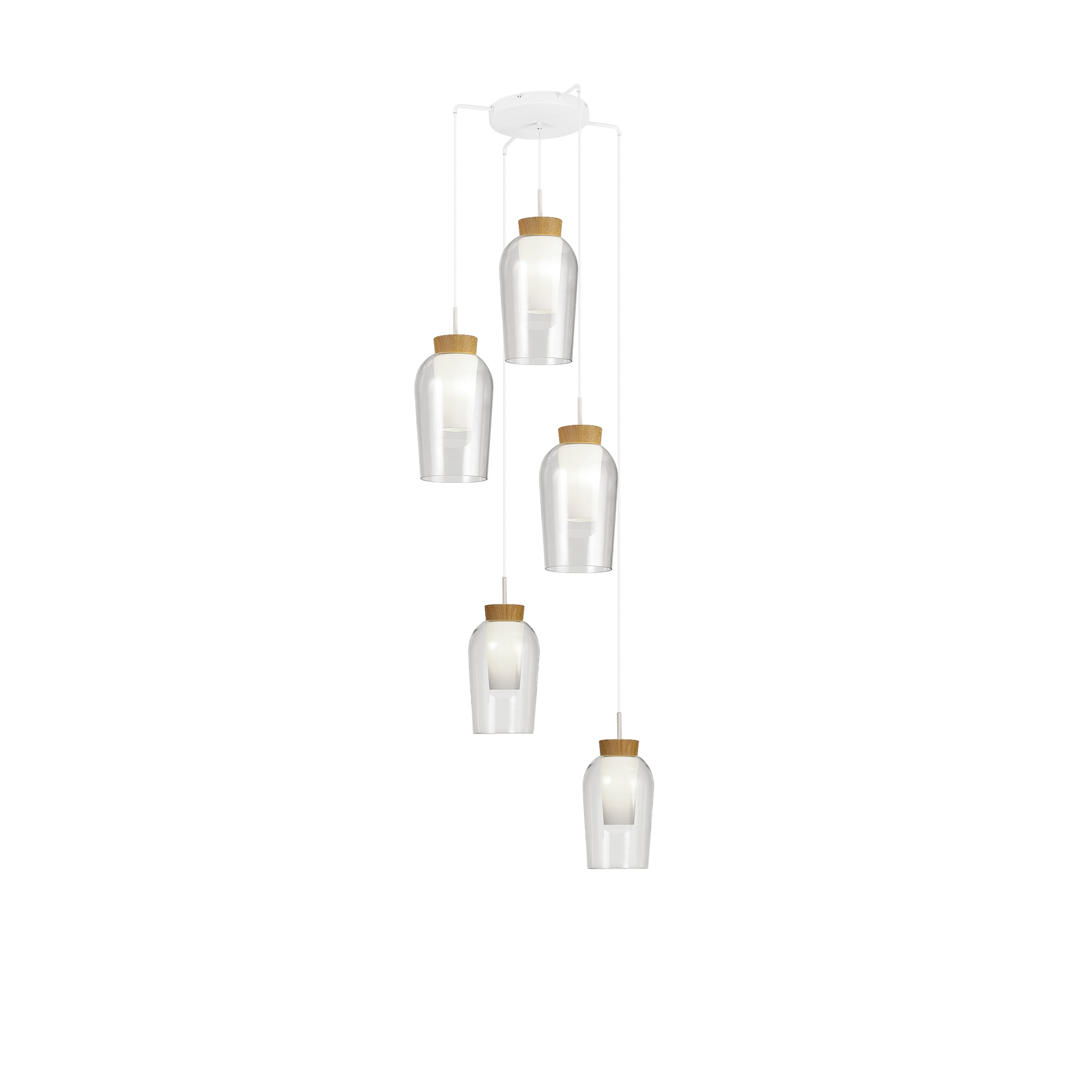 grande suspension cascade nora mantra blanc bois
