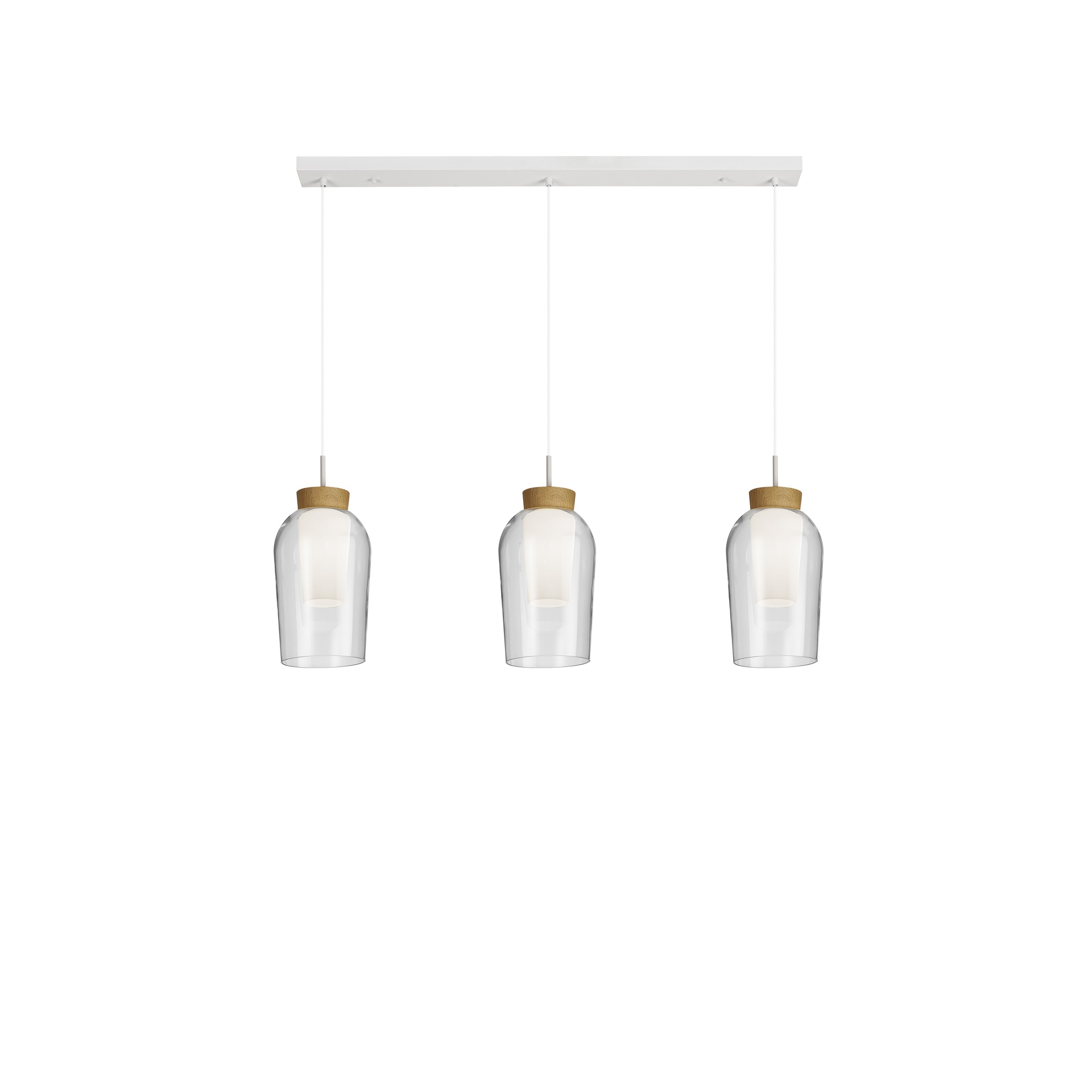 suspension barre nora mantra blanc bois