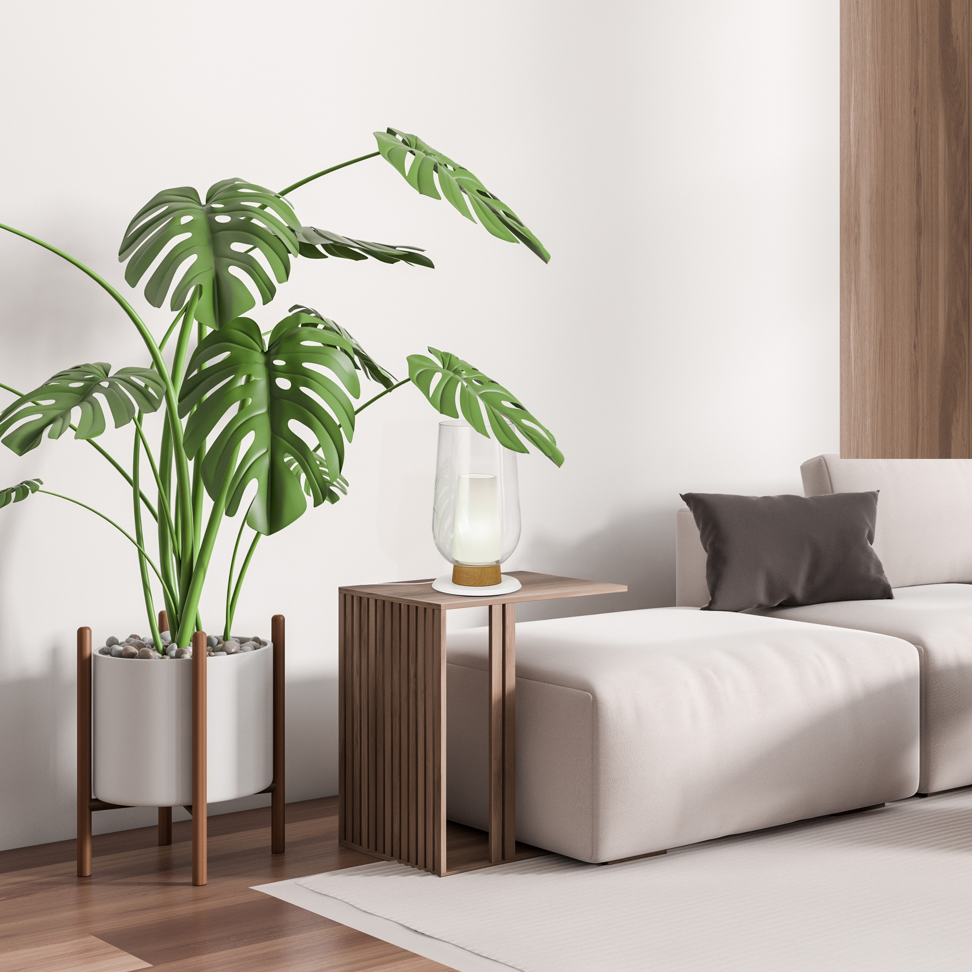 lampe de chevet verre nora mantra ambiance