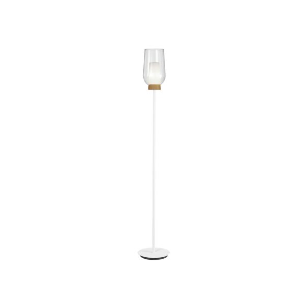 lampadaire nora mantra blanc bois