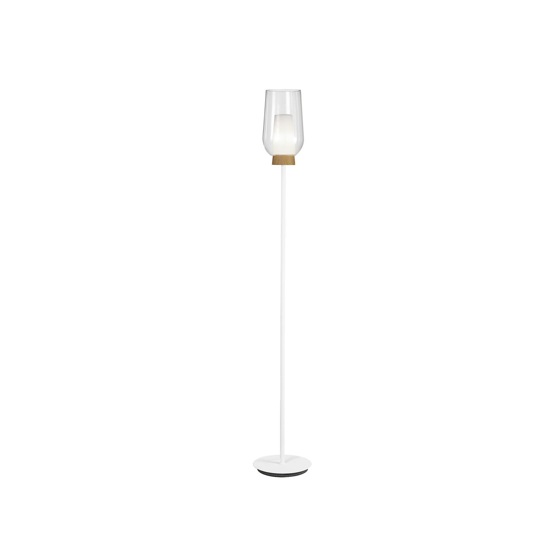 lampadaire nora mantra blanc bois