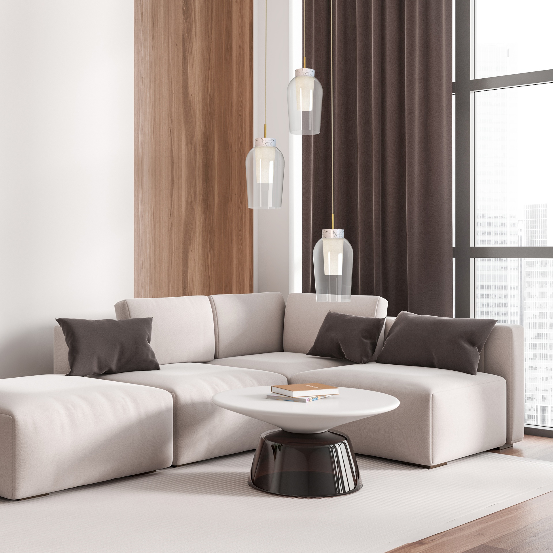 suspension multiple verre
