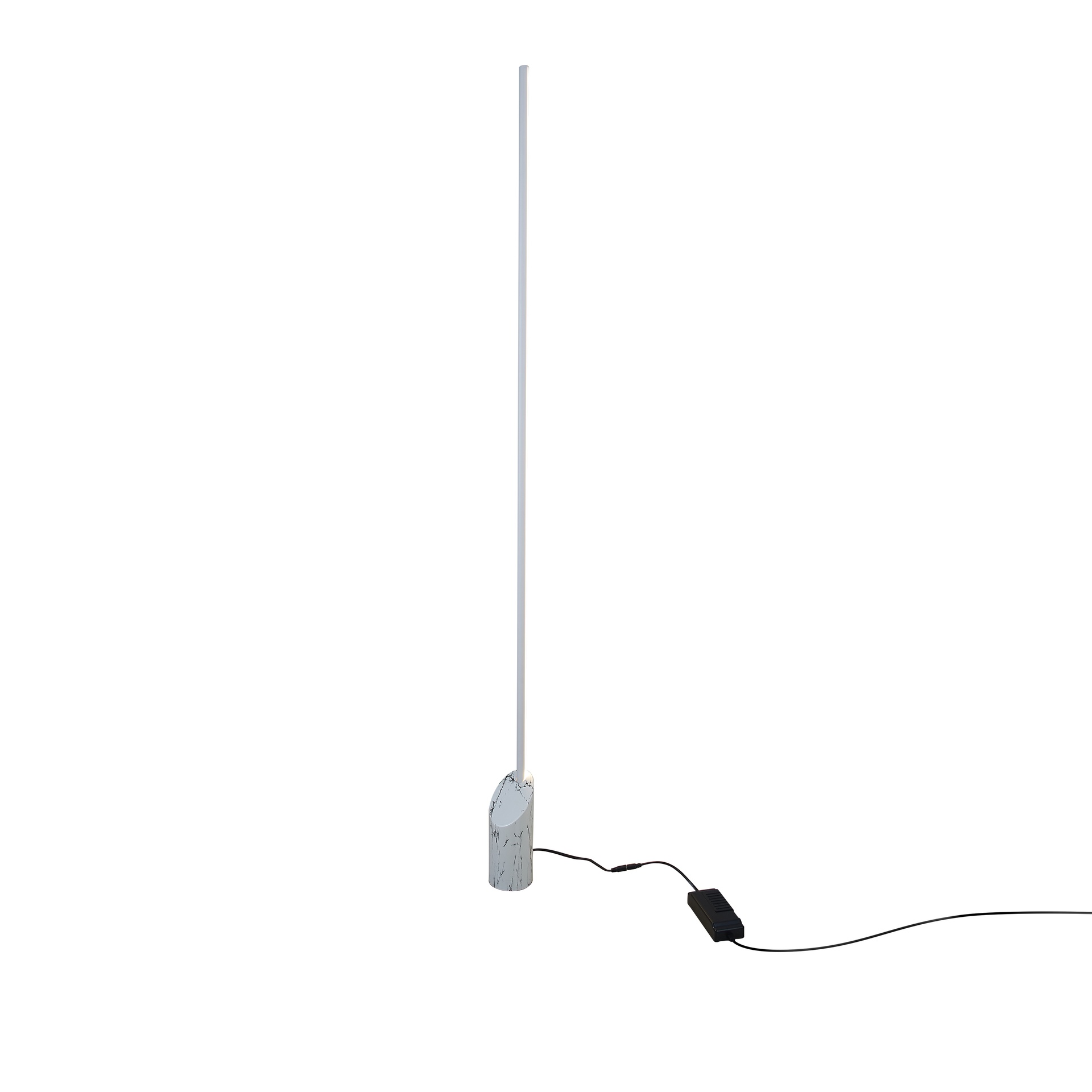 lampadaire salon variateur marmol blanc