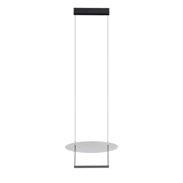 Grande suspension noire Sun II vue de profil