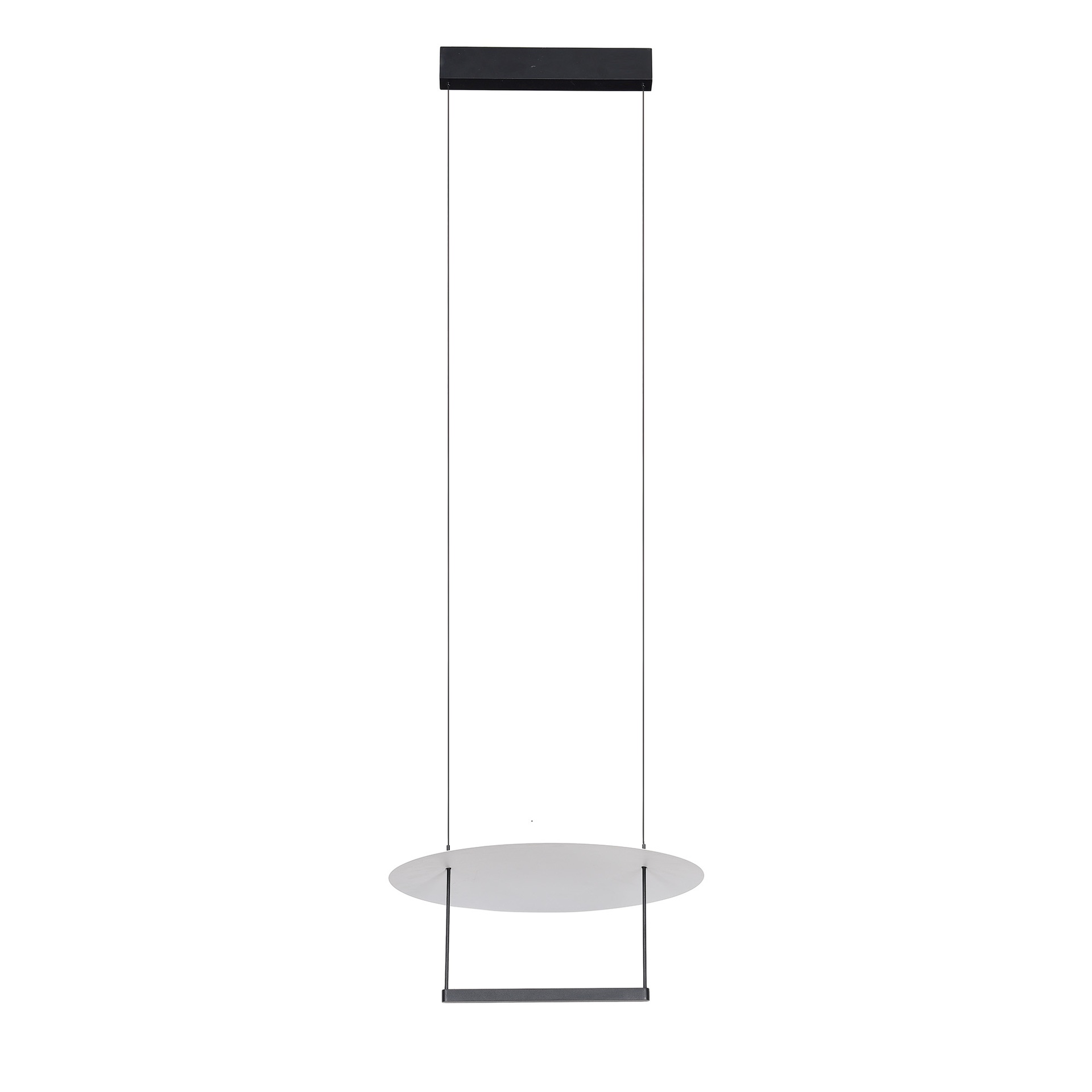 Grande suspension noire Sun II vue de profil