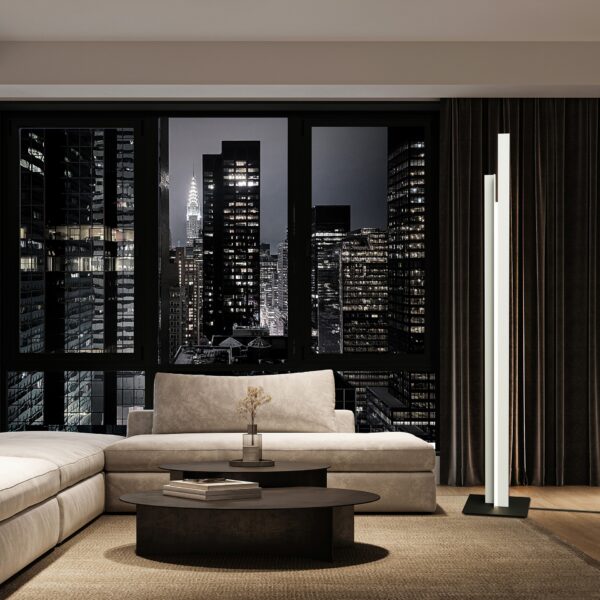 grand lampadaire design en situation