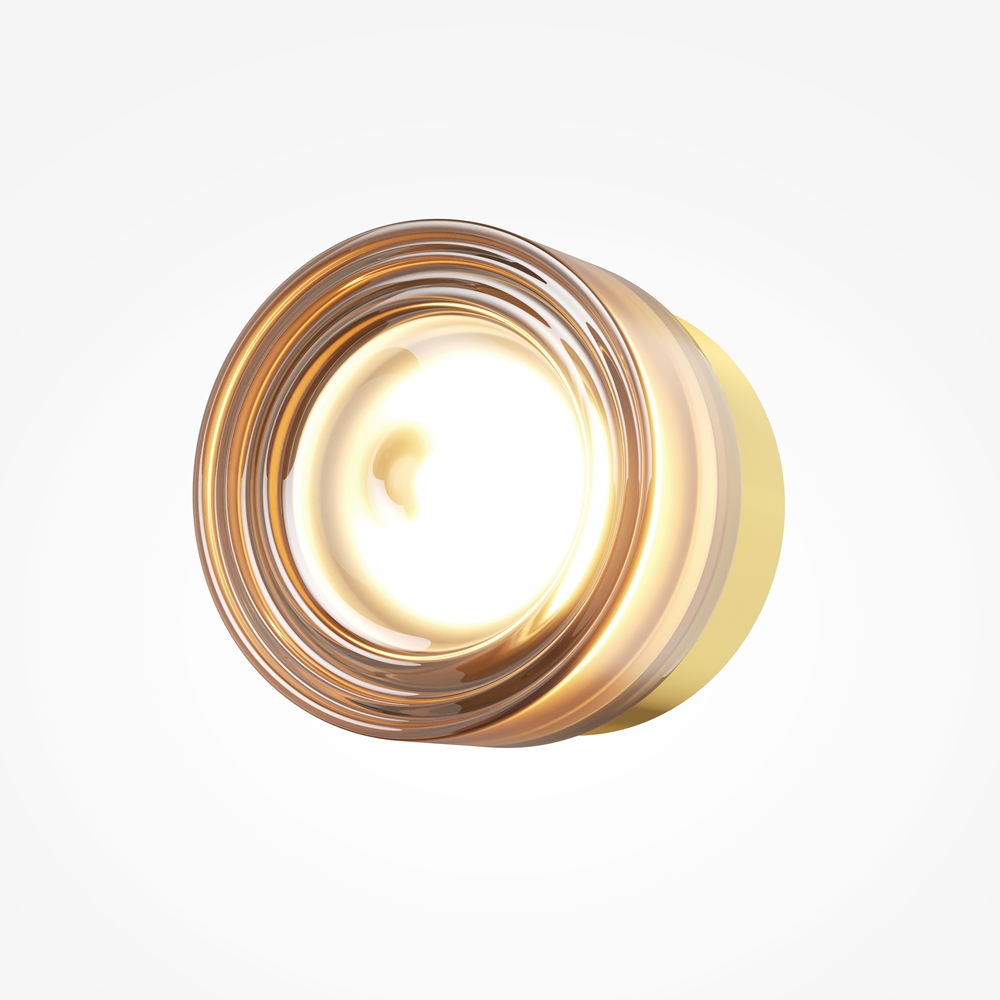 applique murale hublot spirale laiton