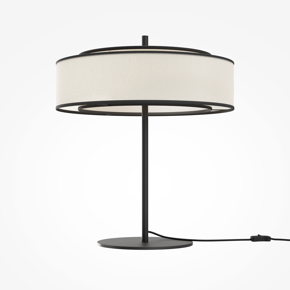 Lampe à Poser Bergamo — Abat-Jour Tambour en lin Lampe à Poser Bergamo — Abat-Jour Tambour en lin - vue 7