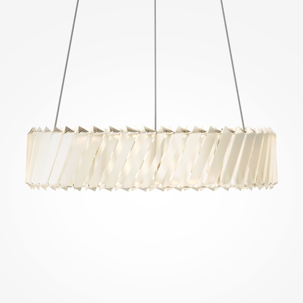 Suspension Cilia — Anneau Plissé Verre Champagne Suspension Cilia — Anneau Plissé Verre Champagne – Image 3