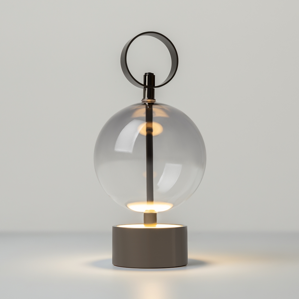 Lampe Nomade Rechargeable Double Moon — Globe Verre Lampe Nomade Rechargeable Double Moon — Globe Verre – Image 3