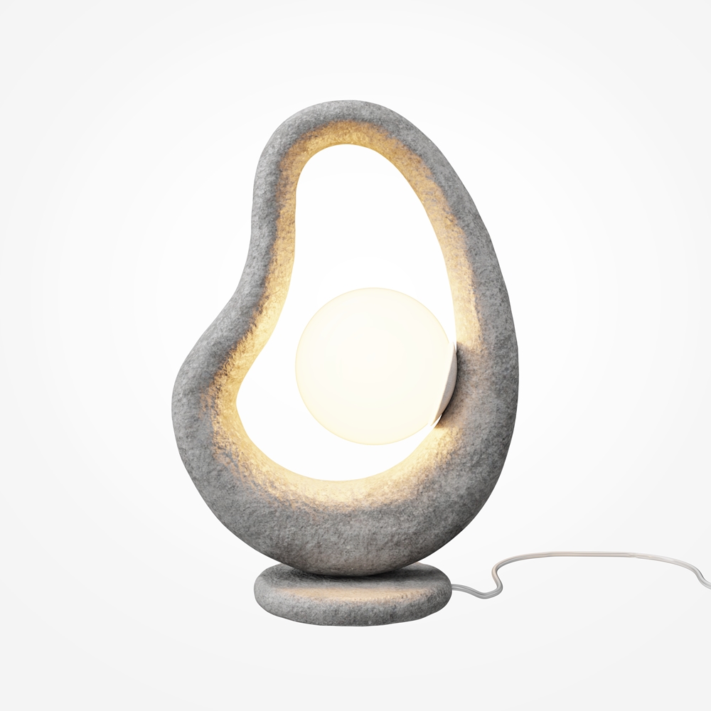 lampe à poser galet effet béton