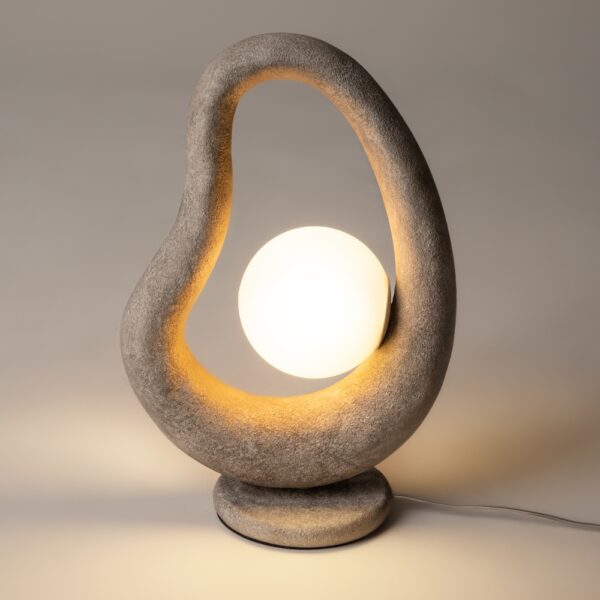 Lampe résine : luminaires en résine et polyrésine lampe à poser galet effet béton