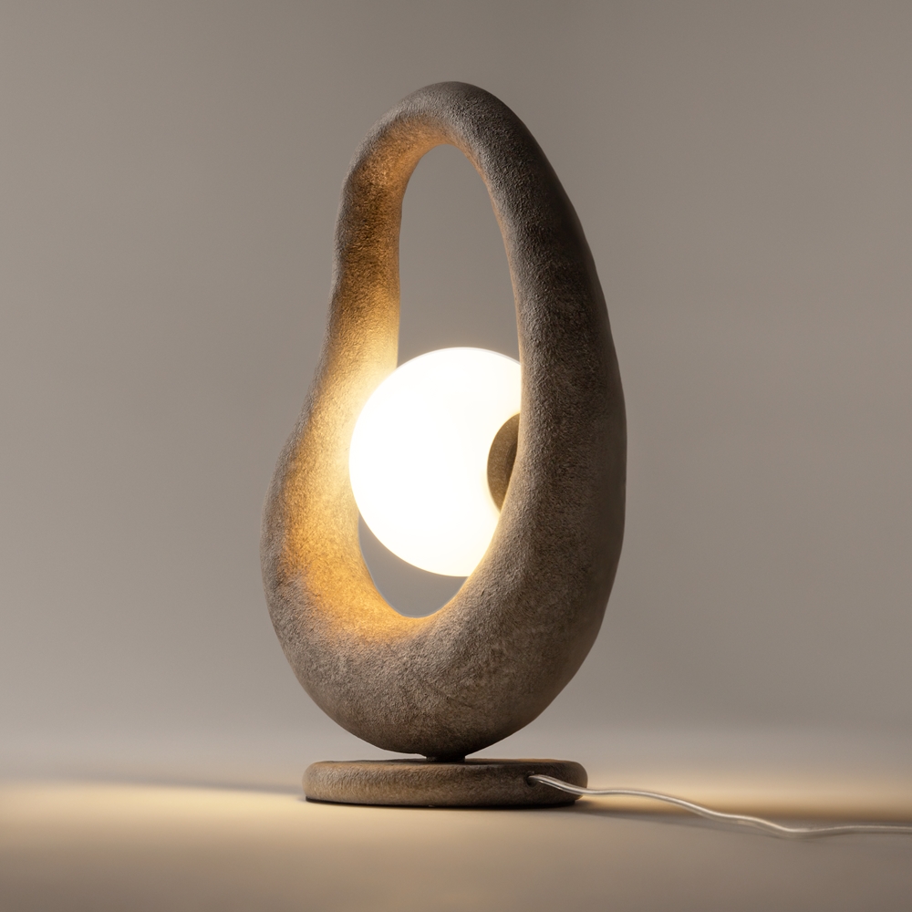Lampe à Poser Opus — Galet Effet Béton lampe à poser galet effet béton