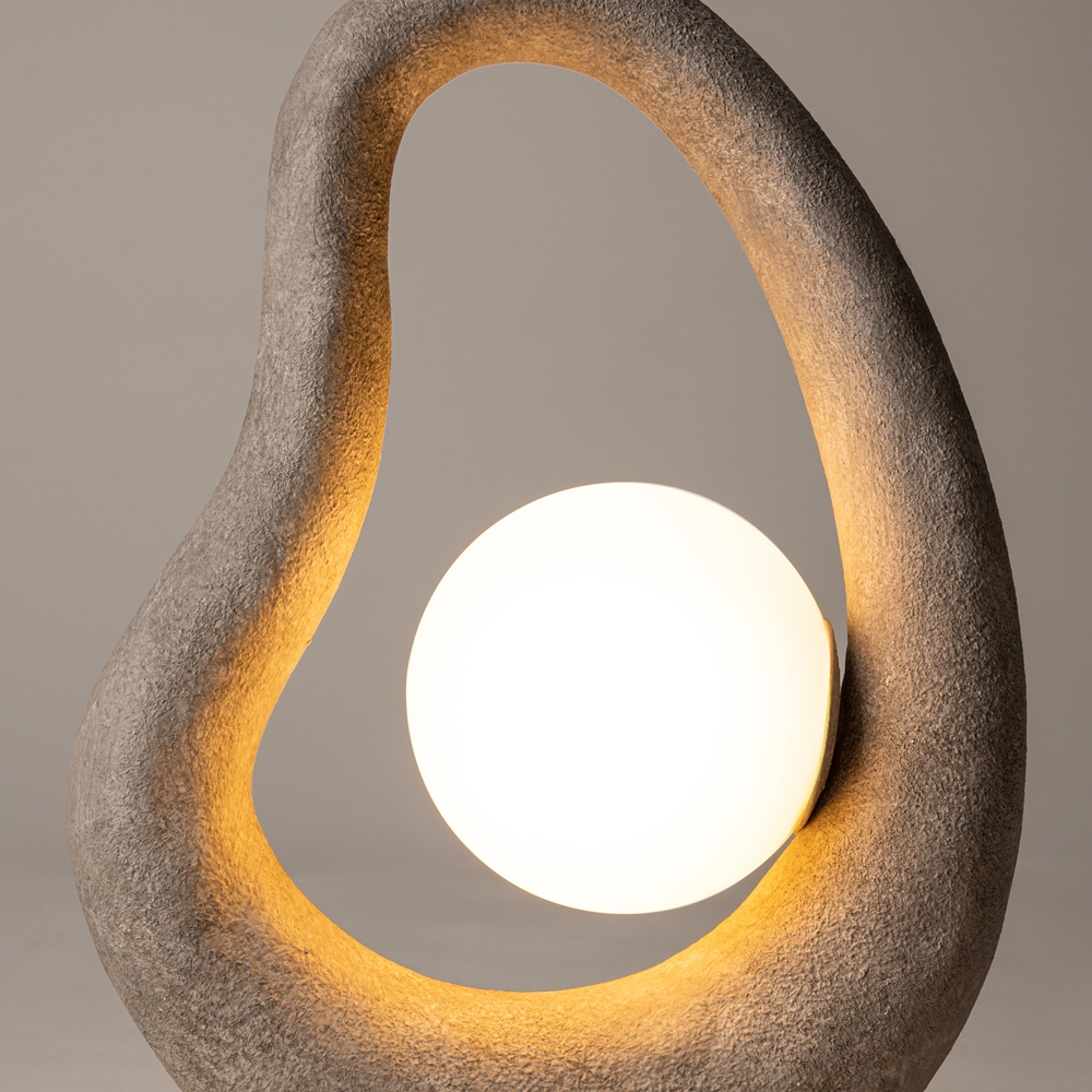 Lampe à Poser Opus — Galet Effet Béton lampe à poser galet effet béton