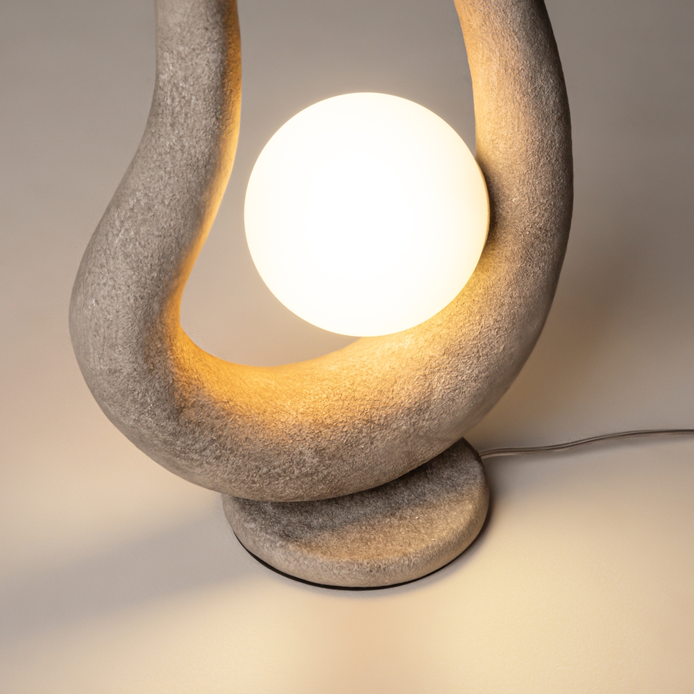 Lampe à Poser Opus — Galet Effet Béton lampe à poser galet effet béton
