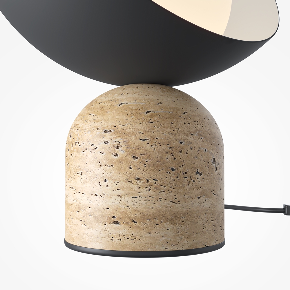 lampe à poser boule verre cannelé