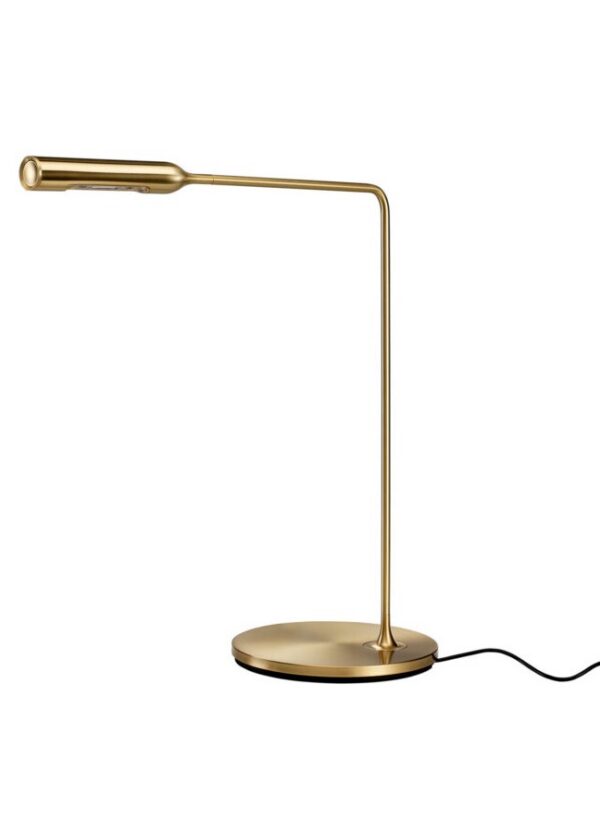 Lampe de bureau Flo Desk Lumina fond blanc or brossé