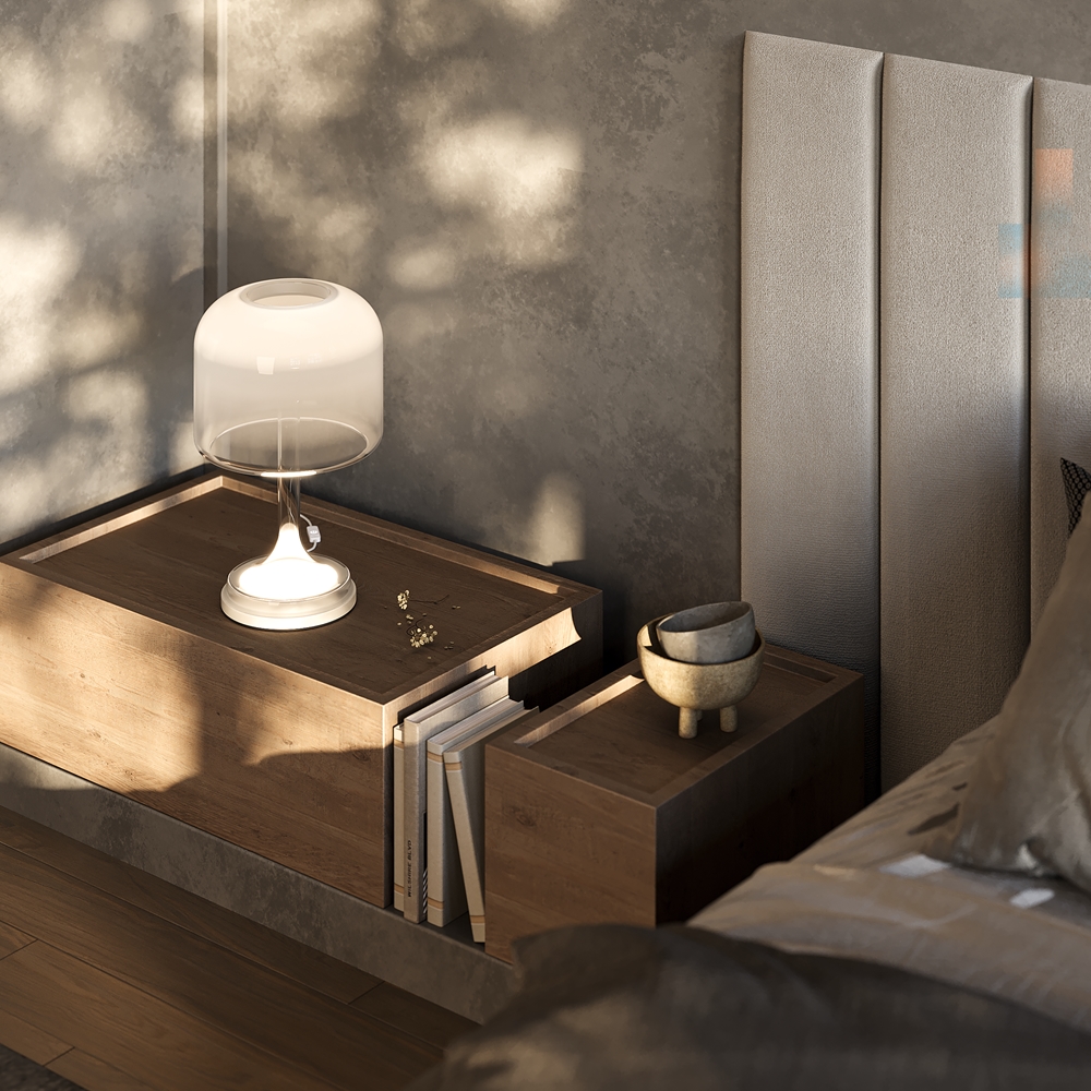 Lampe à Poser Spirito — Dôme Verre Soufflé lampe a poser spirito dome blanc