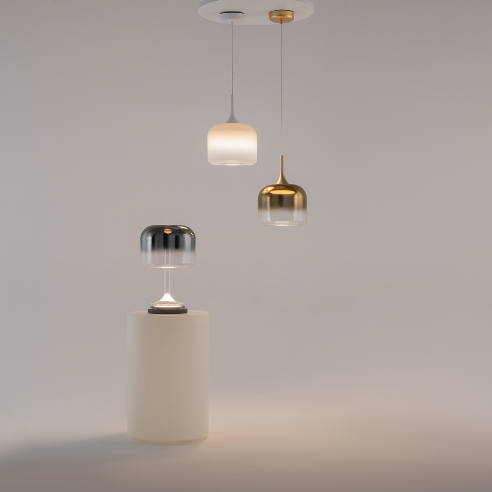 Lampe à Poser Spirito — Dôme Verre Soufflé lampe a poser spirito dome noir