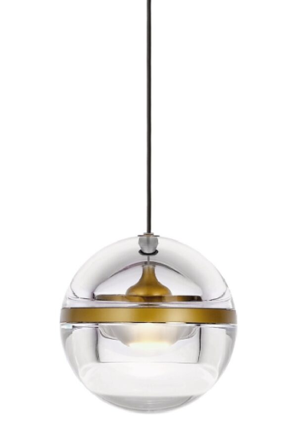 Suspension Limbus Lumina fond blanc finition laiton