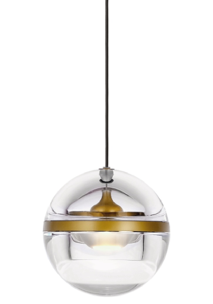 Suspension Limbus Lumina fond blanc finition laiton