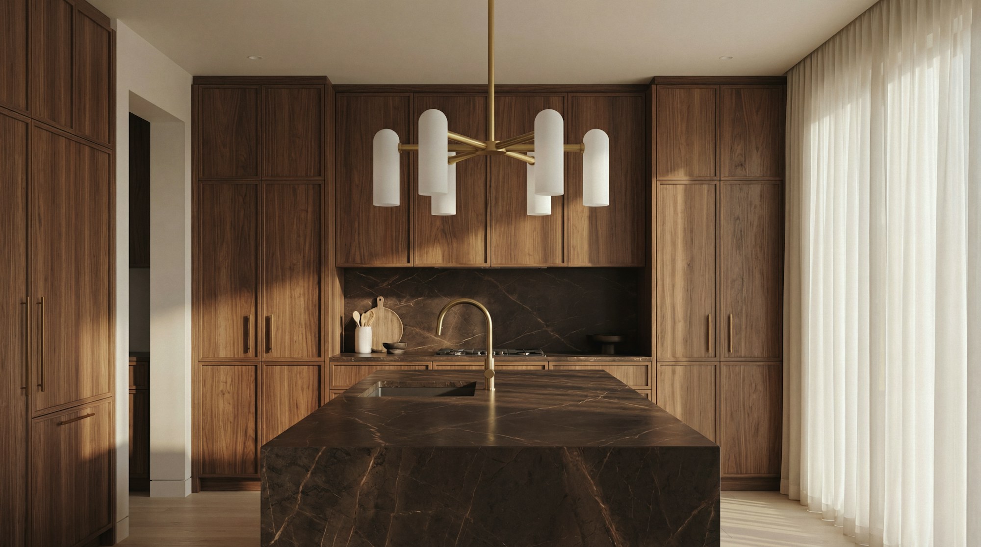 Quelles Marques de Luminaires Haut de Gamme Choisir ? Luminaire haut de gamme Schwung, suspension Odyssey en situation