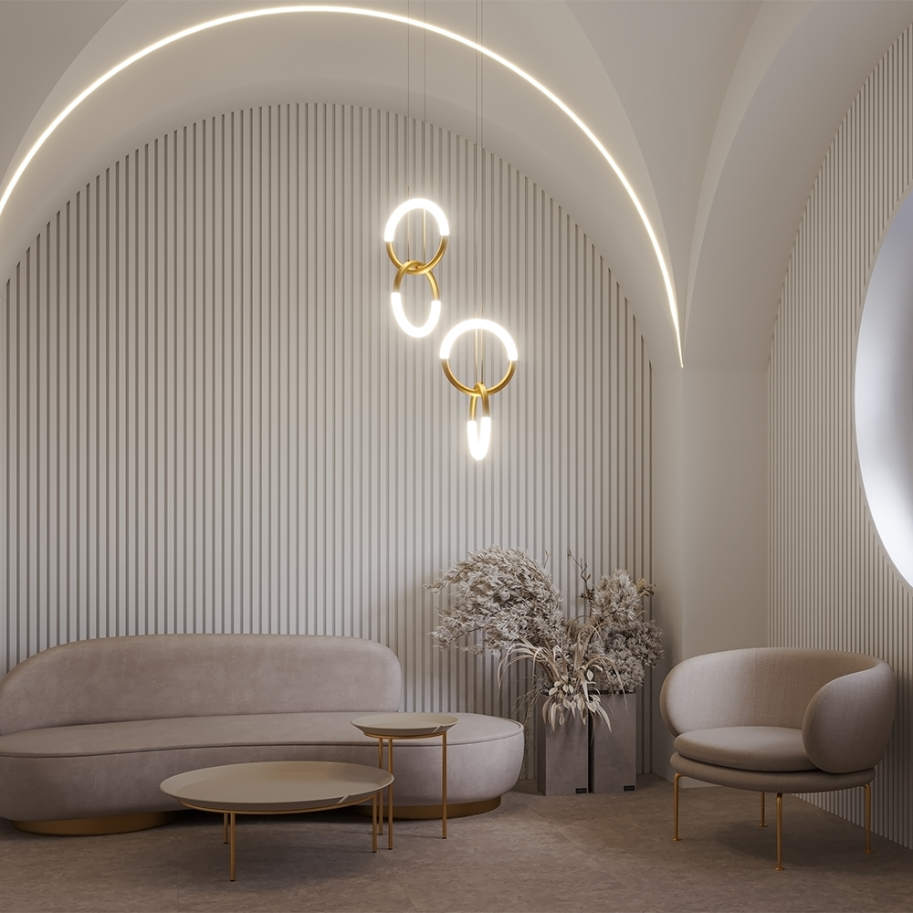 Suspension Node — Double Anneau Sculptural suspension double anneau sculptural