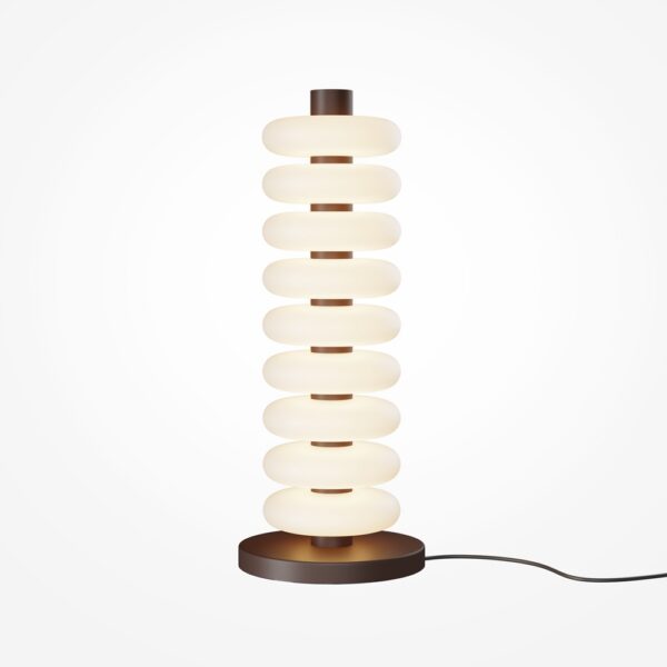 Lampadaire Nuvem — Double Disque Opalin