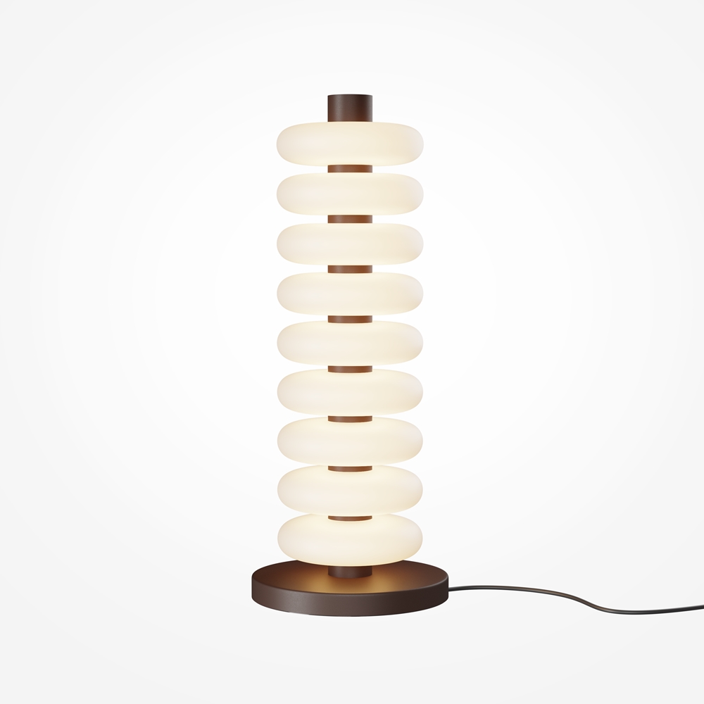 Lampadaire Nuvem — Double Disque Opalin