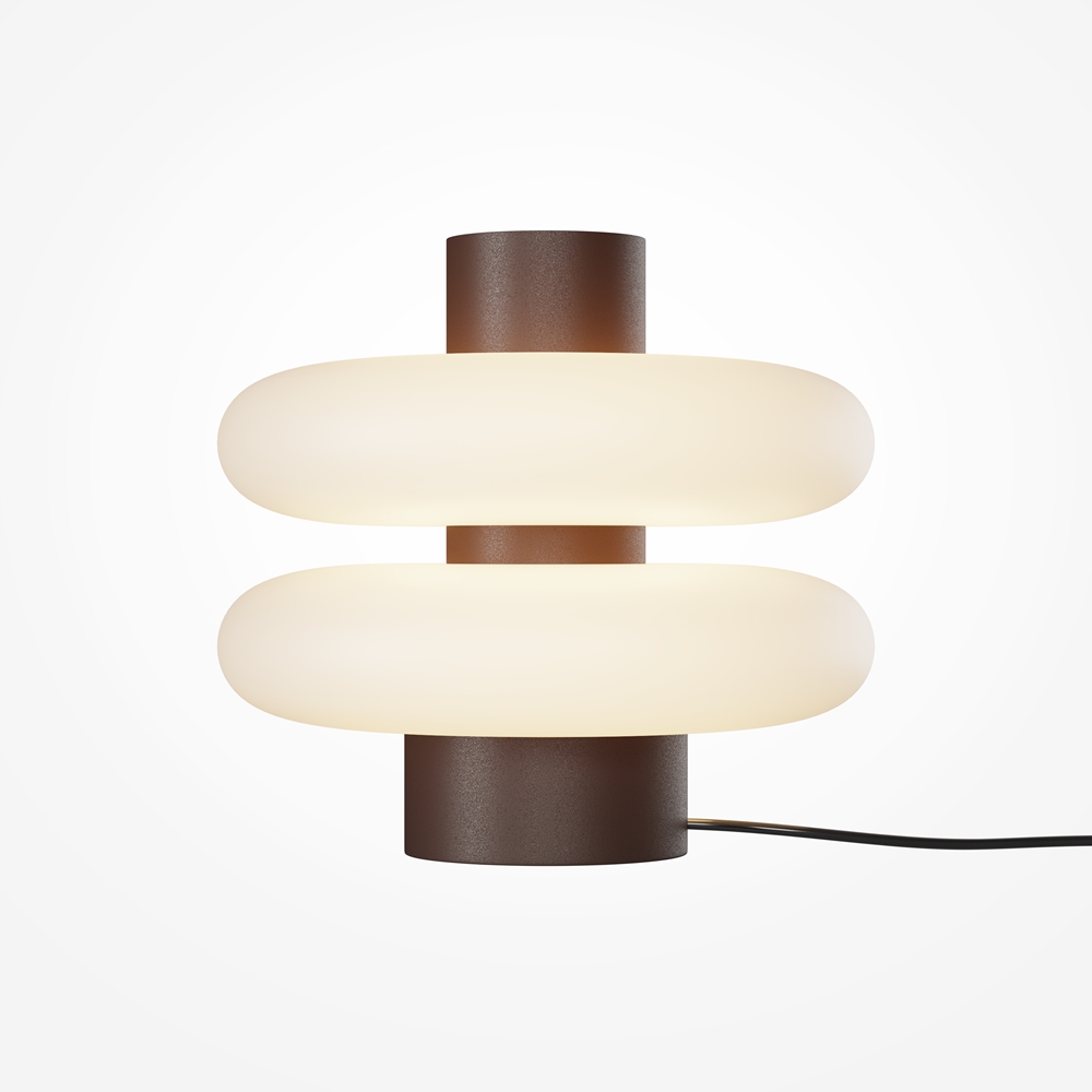 Lampe à Poser Nuvem — Double Disque Opalin