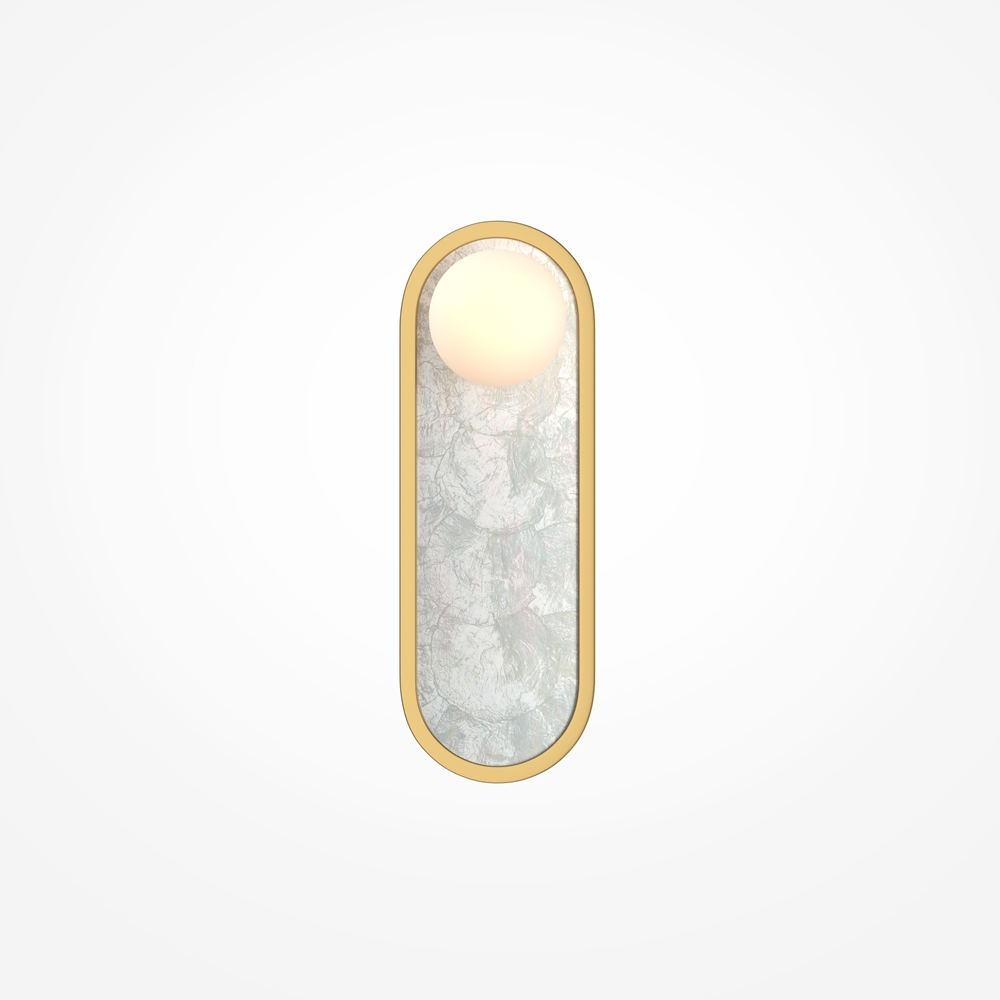 Applique Murale Perlamour — Effet Nacre, Laiton
