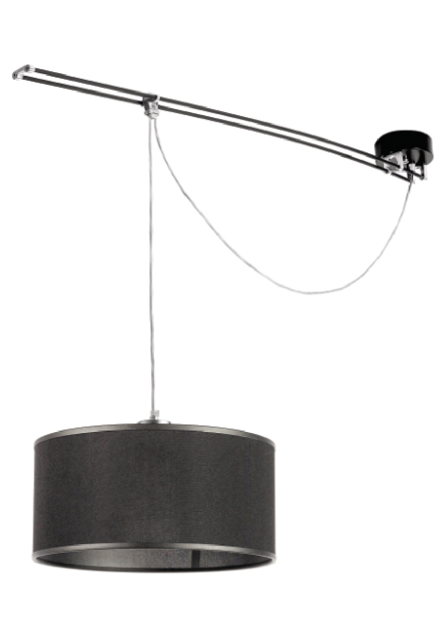 Plafonnier Moove Lumina fond blanc abat-jour noir