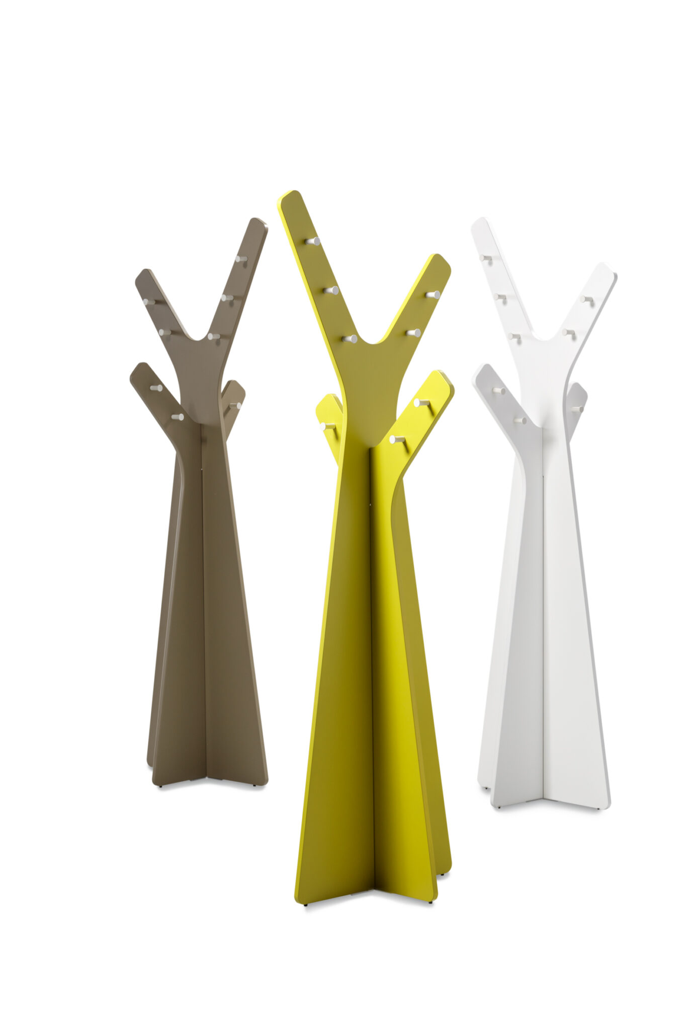 porte manteau arbre bois Tree Cascando blanc vert olive gris chaud