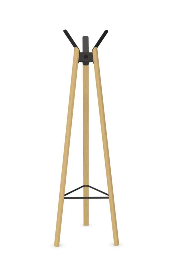 porte manteau bois et métal Fuse Cascando fond blanc chêne noir basalte
