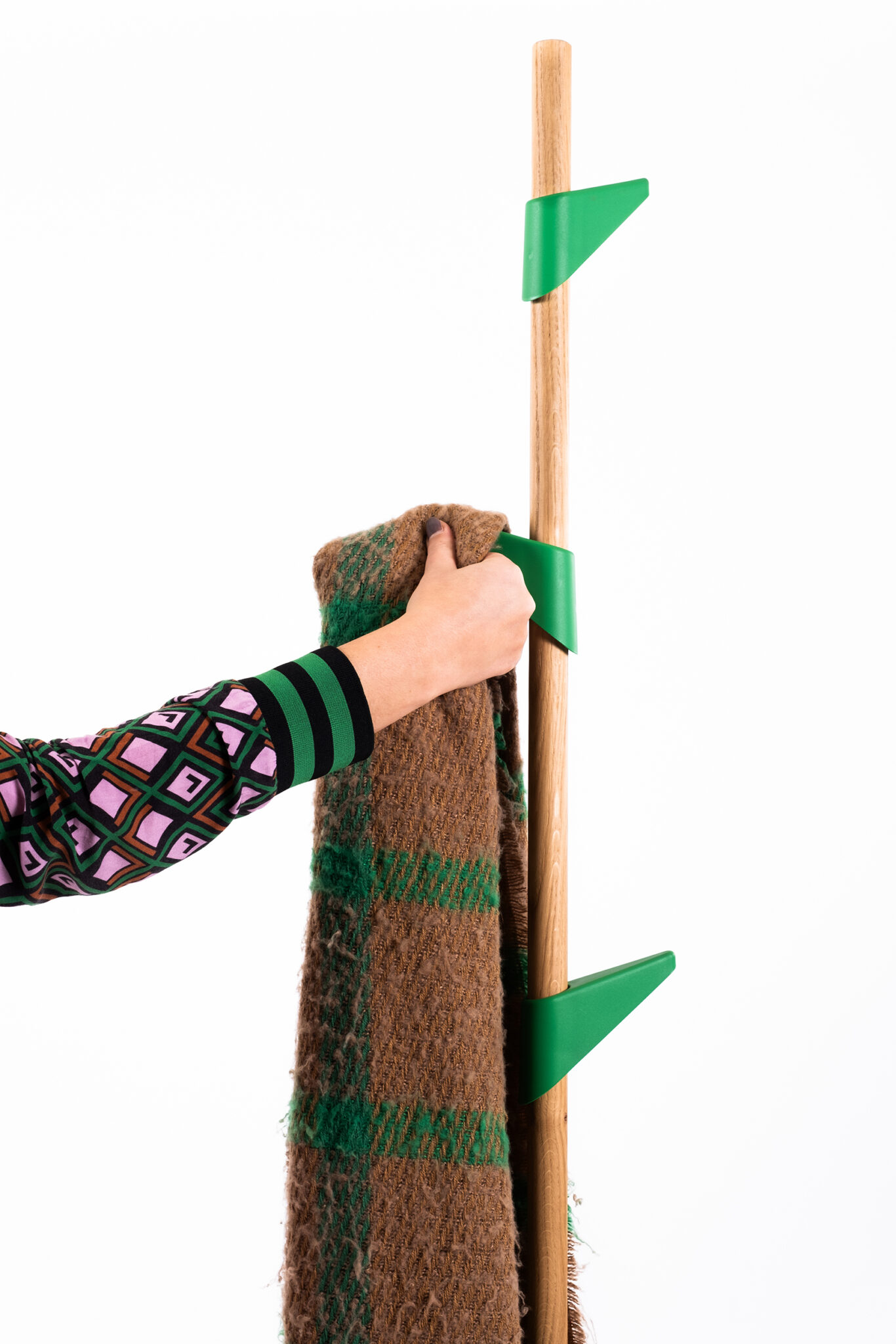 porte manteau bois massif Bamboo 1 Cascando chêne