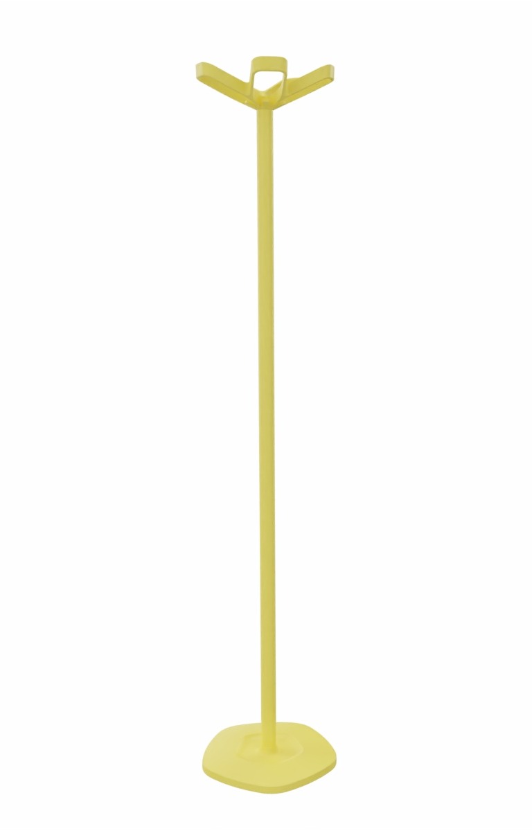 porte manteau plastique Flower Cascando fond blanc jaune