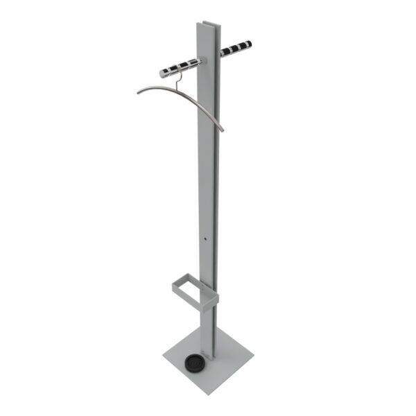 Porte manteau salon Standfree-P Cascando fond blanc avec bac porte-parapluie