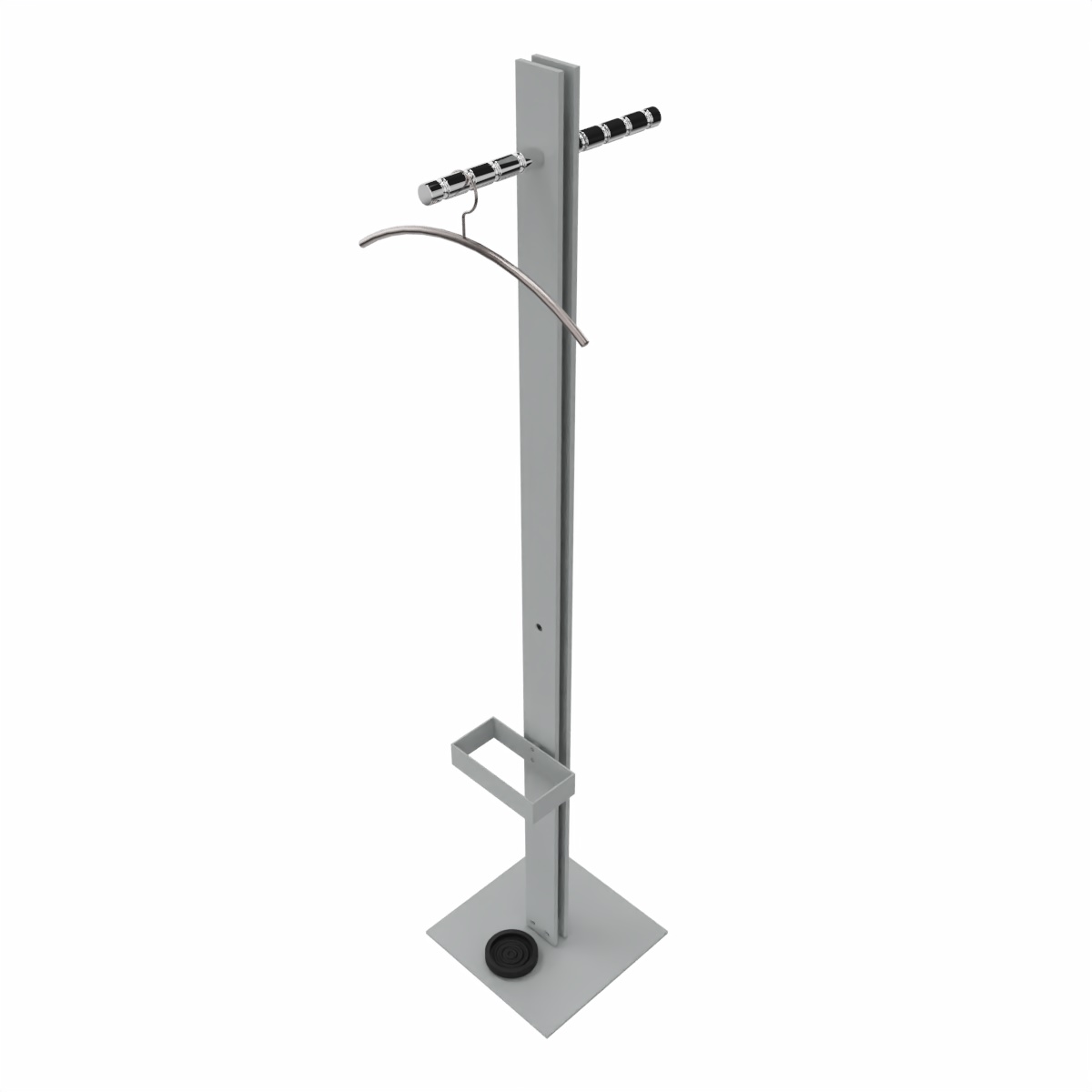 Porte manteau salon Standfree-P Cascando fond blanc avec bac porte-parapluie