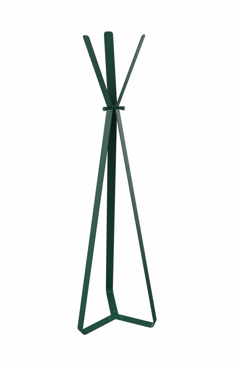porte manteau scandinave Bend Cascando fond blanc vert pin