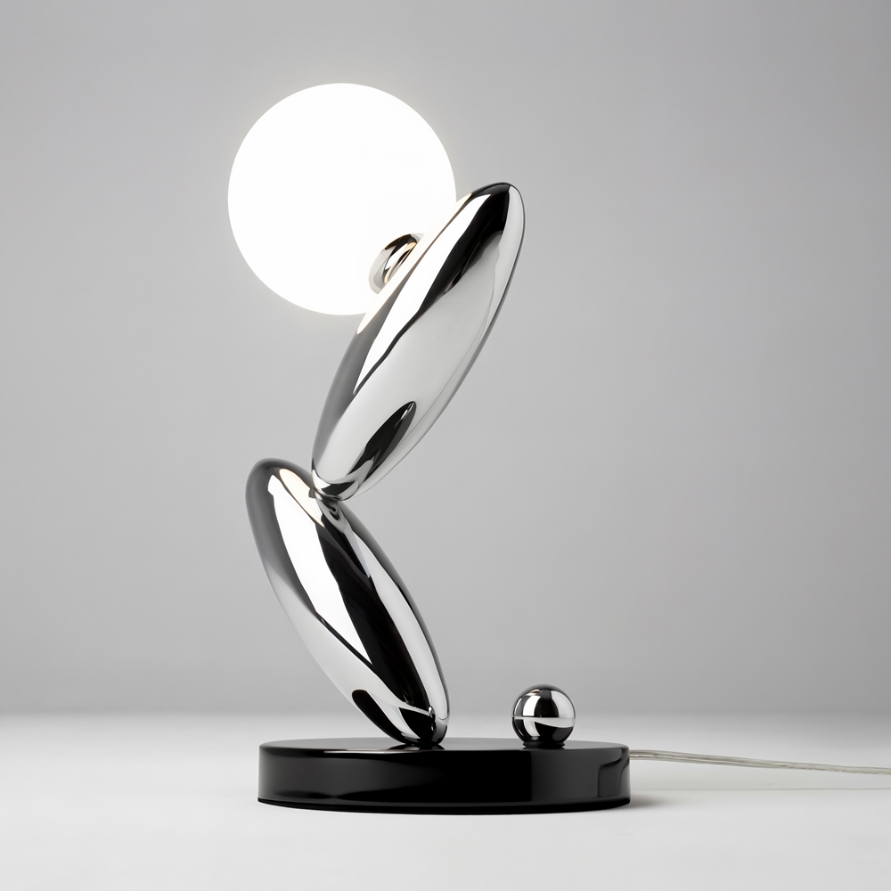 Lampe à Poser Resonance — Sculpturale Chrome Lampe à Poser Resonance — Sculpturale Chrome – Image 3