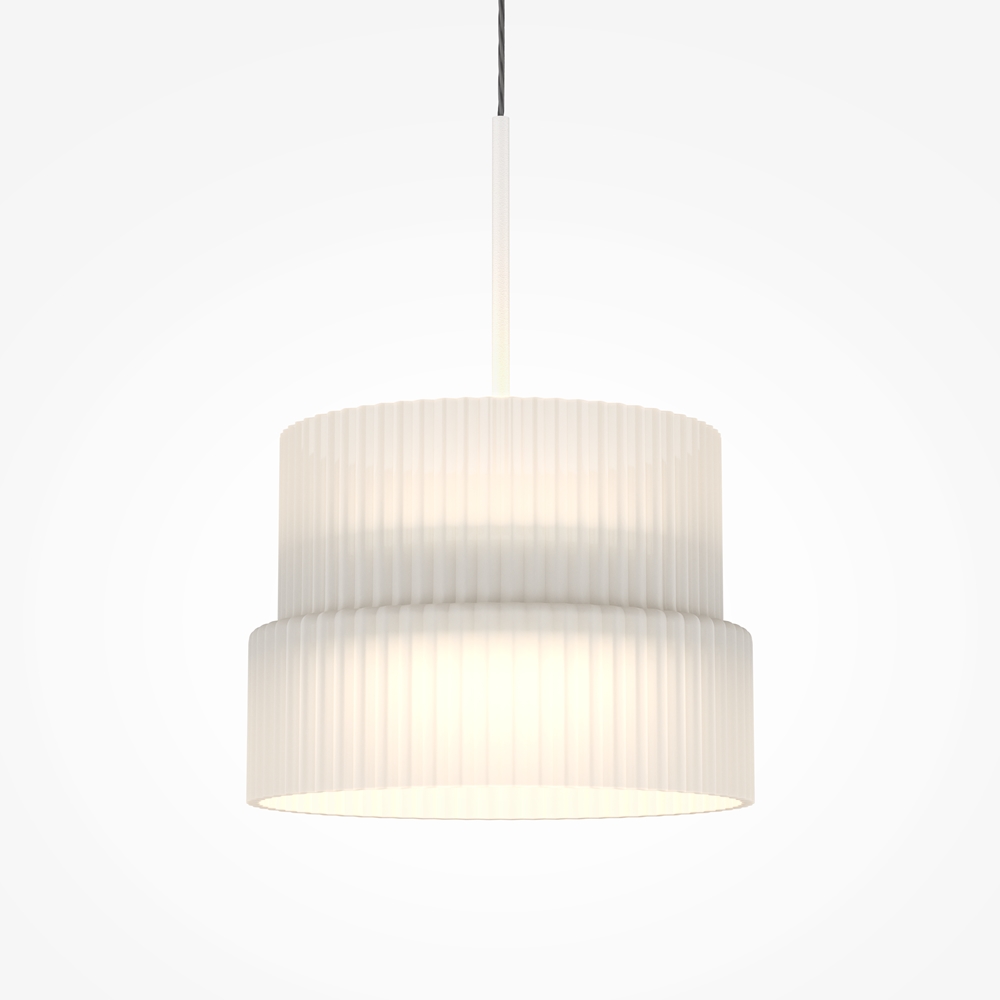 Suspension Scala — Verre Cannelé, Blanc ou Bronze